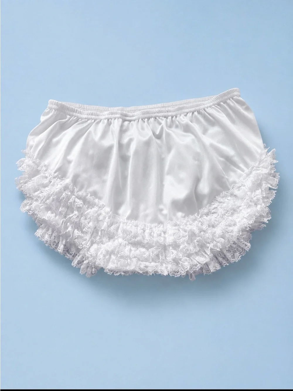 Vintage Sam’s Lace Ruffle Bloomers  White NWOT Sz Large Coquette Pettipamts
